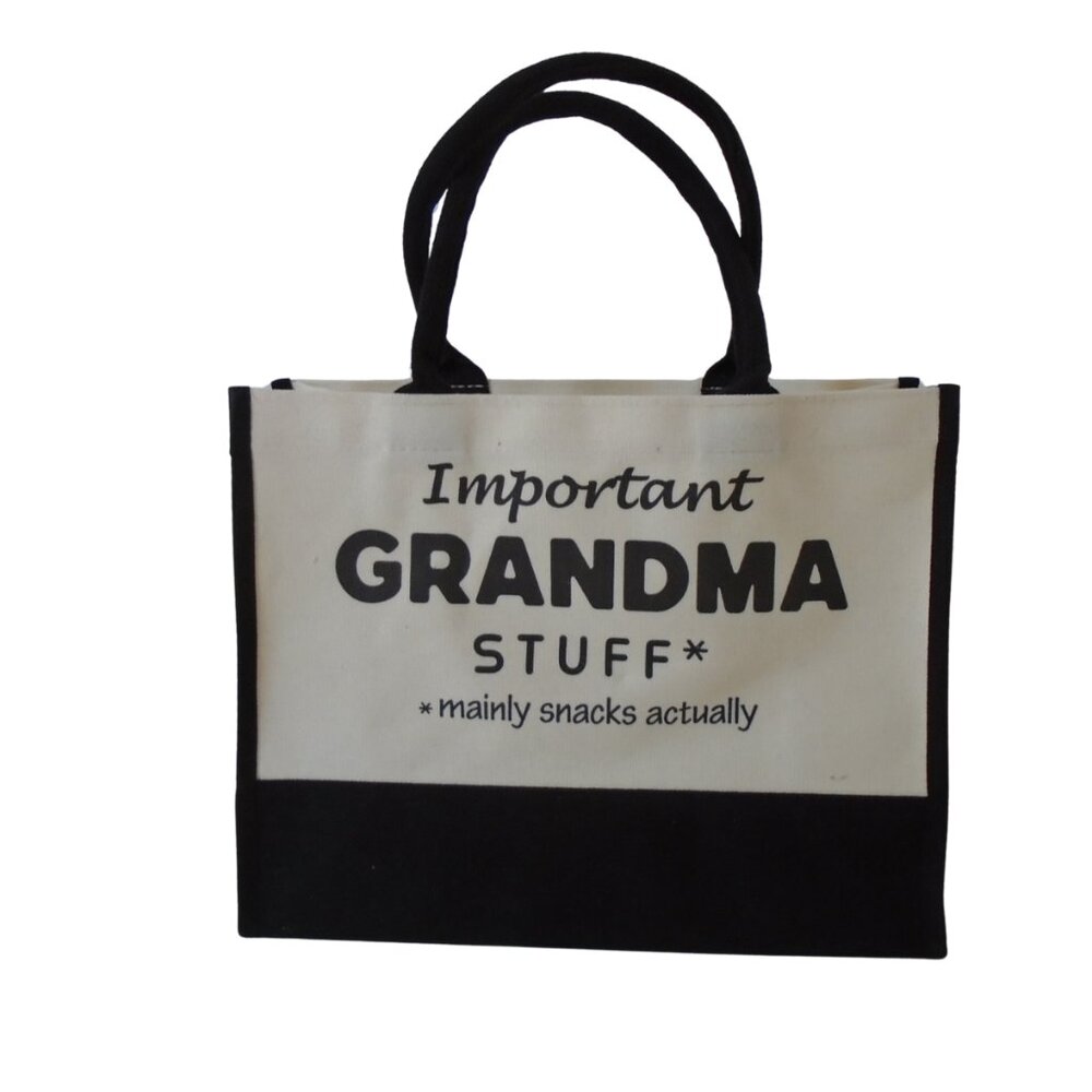 Canvas Tote Bag Nana Grandma Important Stuff Mother’s Day Gift NEW
